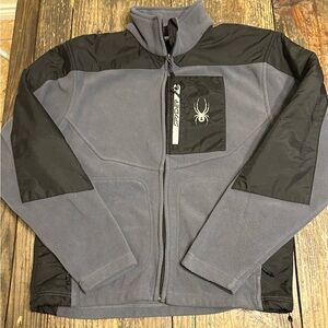Men's SPYDER Fleece Size Small Full Zip Jacket Zip Pockets Wind Resistant